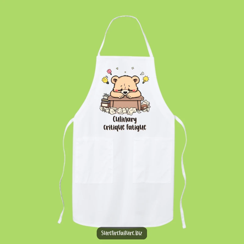 Funny Bear Desk Apron - Hilarious Kitchen Wear for Weary Creators