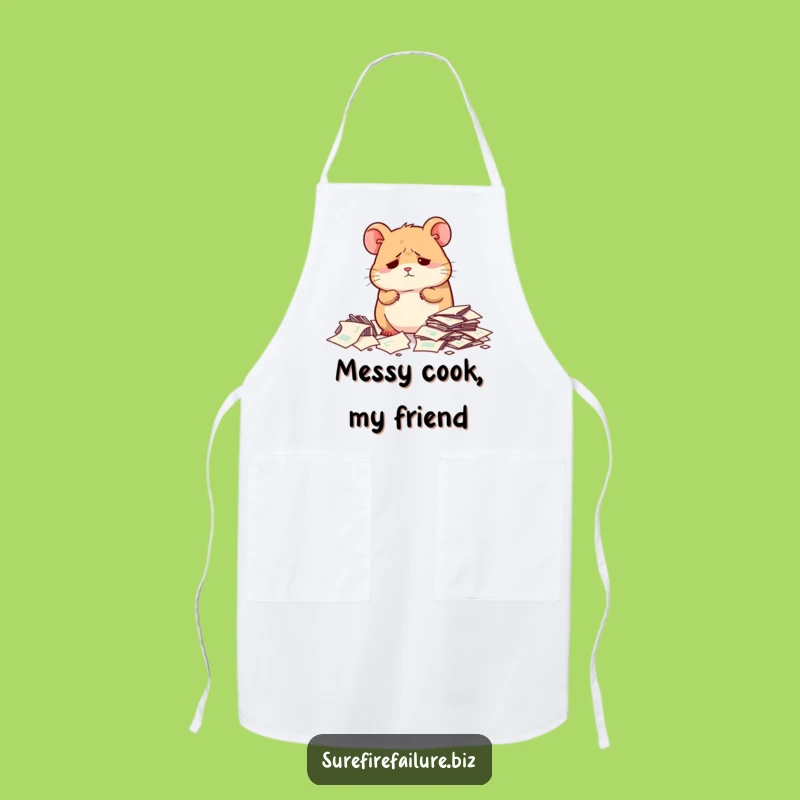 Funny Hamster Apron - Messy Kitchen Helper, Humorous Gift