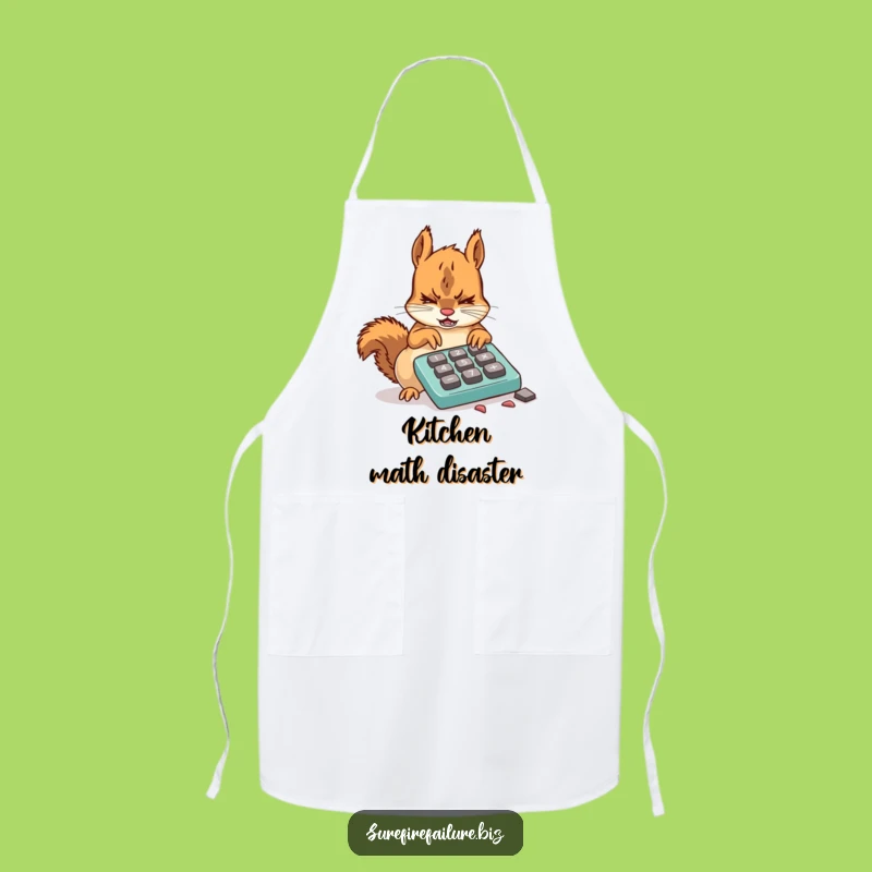 Funny Squirrel Calculator Apron - Hilarious Kitchen Wear for Mathematical Mayhem