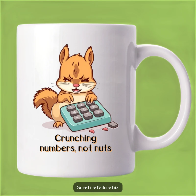 Funny Squirrel Calculator Mug - Hilarious Frustrated Animal Gift for Math Lovers