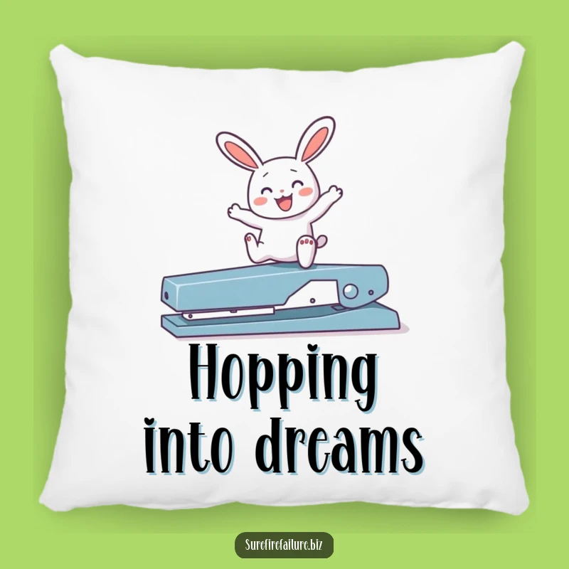 Funny Bunny Pillow - Soft Joyful Hopping Cushion, Cozy Gift