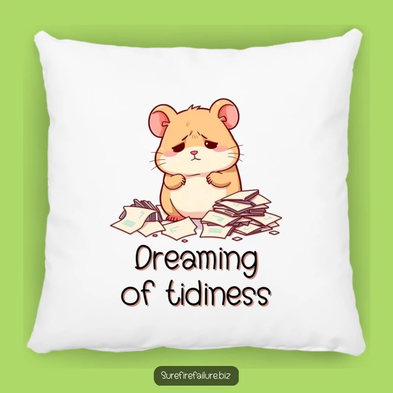 Funny Hamster Pillow - Soft Dejected Cushion, Cozy Gift