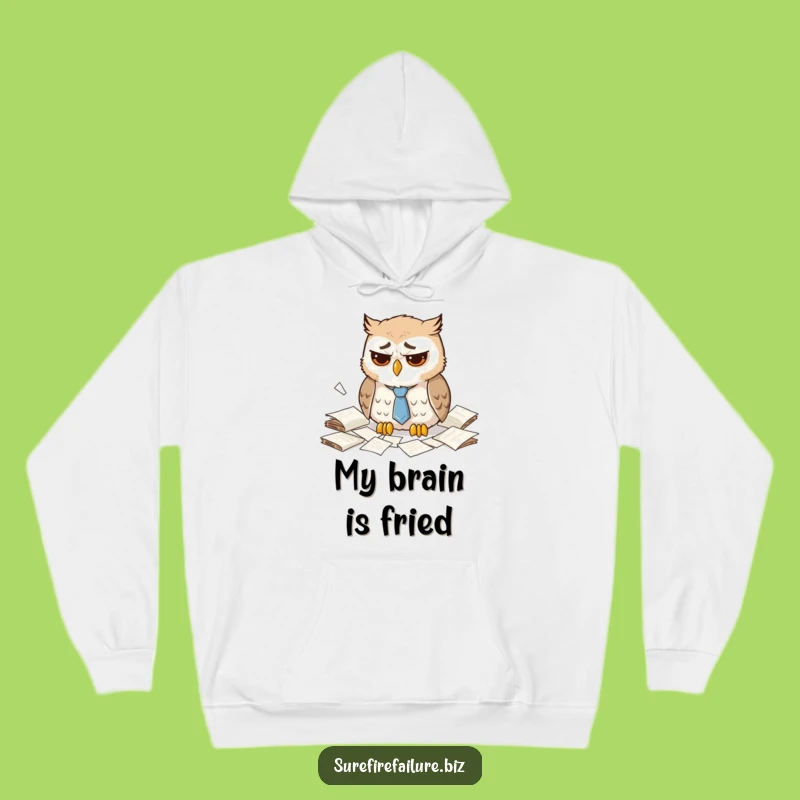 Funny Dejected Owl Hoodie - Cozy and Hilarious Office Animal Apparel