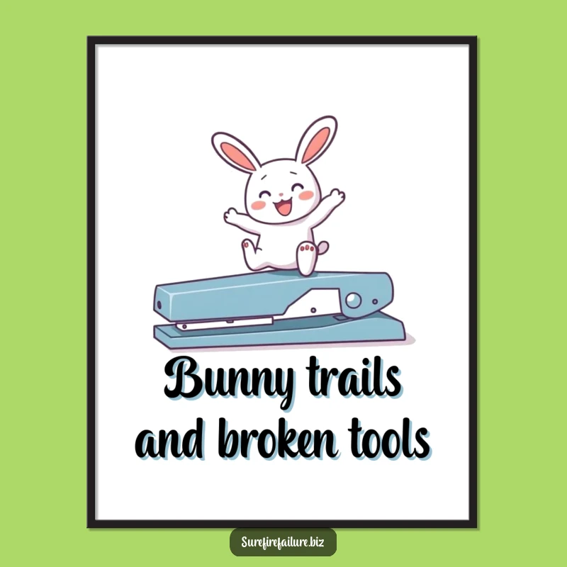 Free Printable Bunny Wall Art - Funny Office Escape Decor Download