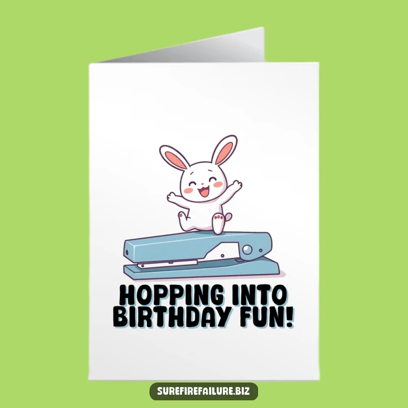 Free Printable Bunny Birthday Card - Funny Office Escape Download