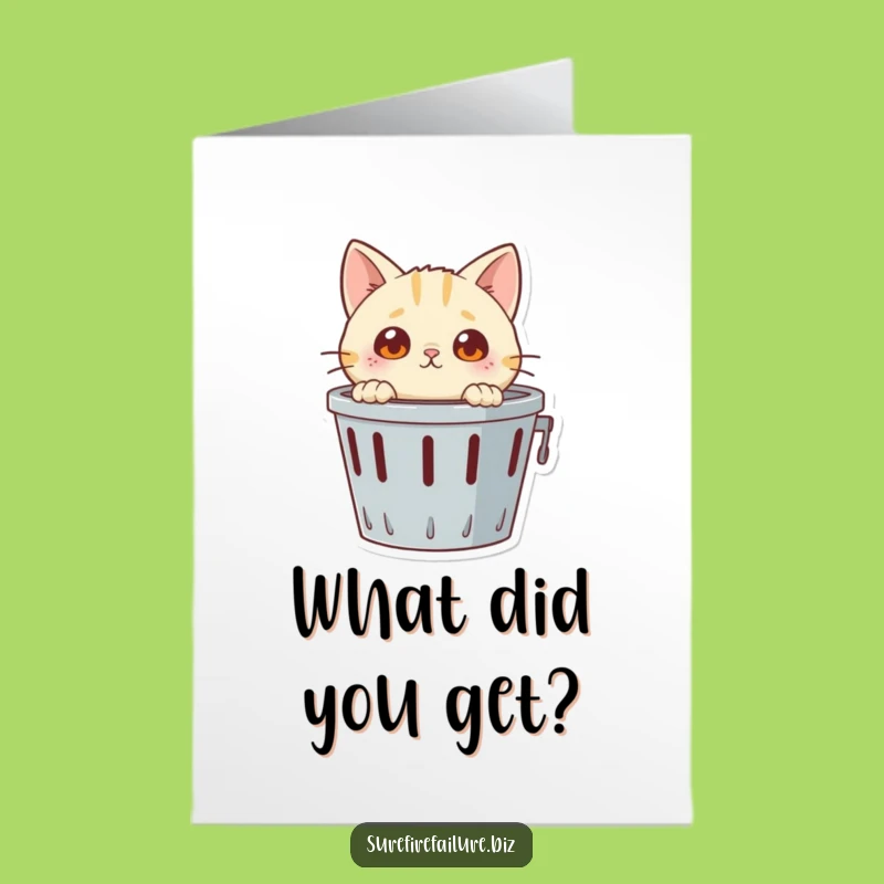 Free Printable Birthday Card: Curious Cat Peeking, Hilarious Downloadable Gift for Cat Lovers!