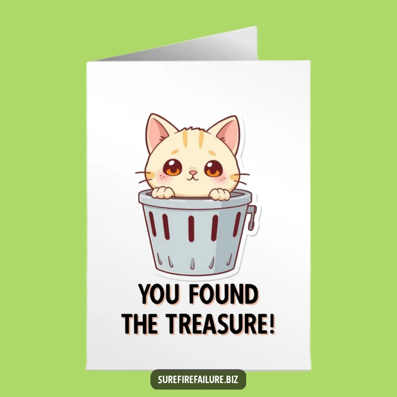 Free Printable Congrats Card: Curious Cat's Messy Surprise, Funny Downloadable Gift!