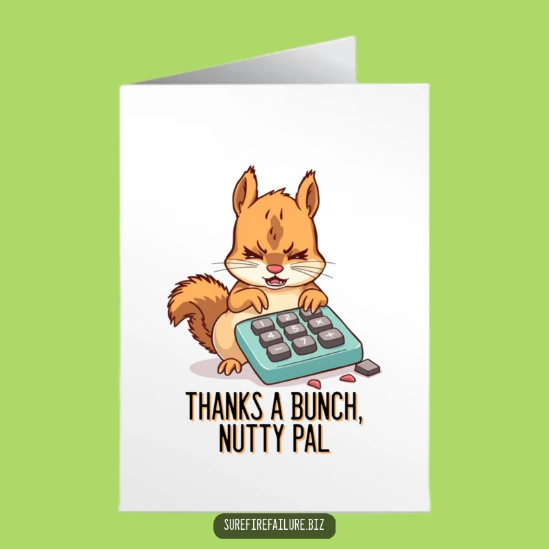 Frustrated Squirrel Thank You Free Printable Card - Humorous Downloadable Note