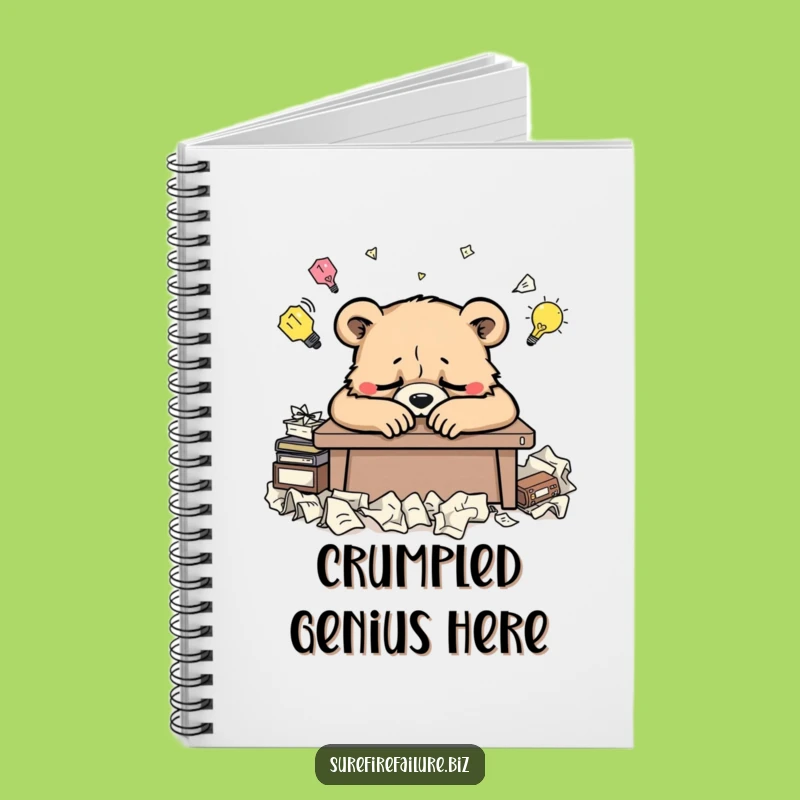 Funny Bear Desk Notebook - Hilarious Journal for Creative Ideas and Thoughts
