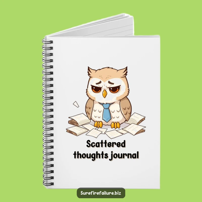 Funny Dejected Owl Notebook - Hilarious Journal for Office Thoughts