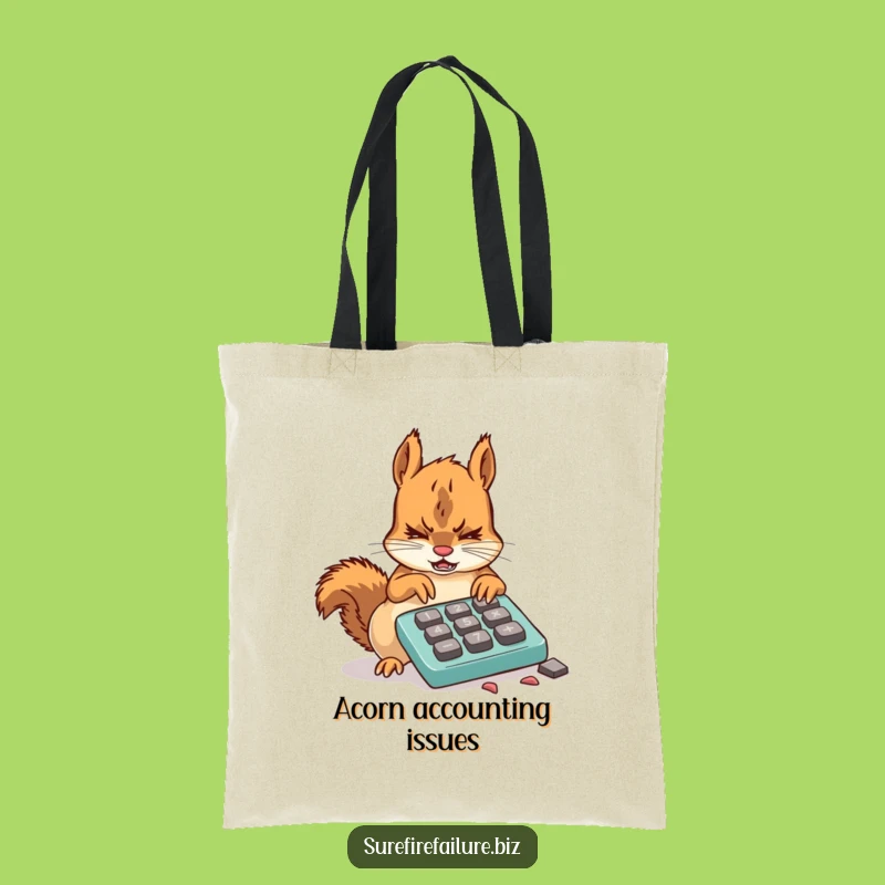 Funny Squirrel Calculator Tote Bag - Hilarious Carryall for Everyday Struggles
